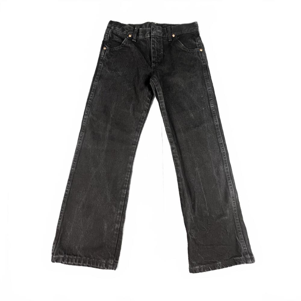 Youth Wrangler 13MWBK Black Jeans – Size 10 Husky (Straight Leg)